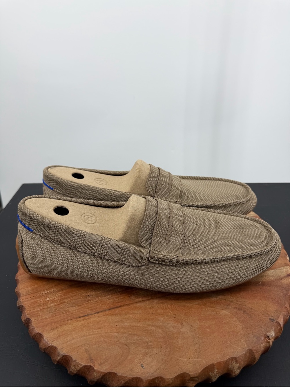 Rothy's The Driving Loafer in Portobello beige Herringbone sz 13